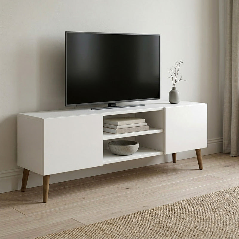 Έπιπλο τηλεόρασης Etna  χρώμα λευκό 150x30x45εκ. - Pakobazaar