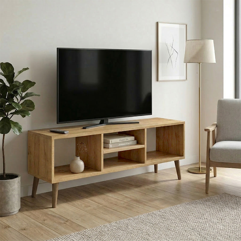 Έπιπλο τηλεόρασης Loren  χρώμα sapphire oak 120x30x40εκ. - Pakobazaar