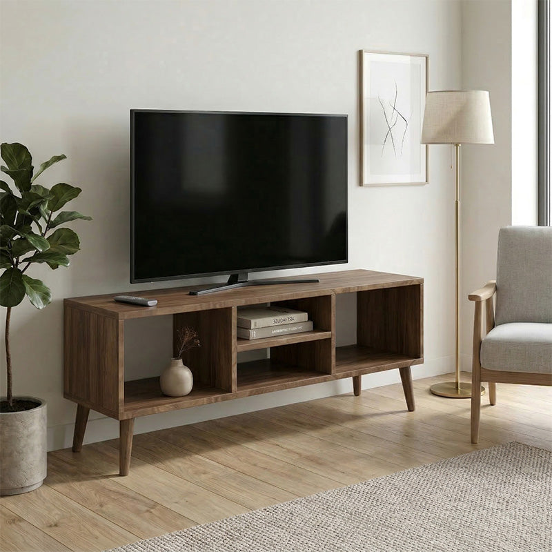 Έπιπλο τηλεόρασης Loren  χρώμα καρυδί 120x30x40εκ. - Pakobazaar