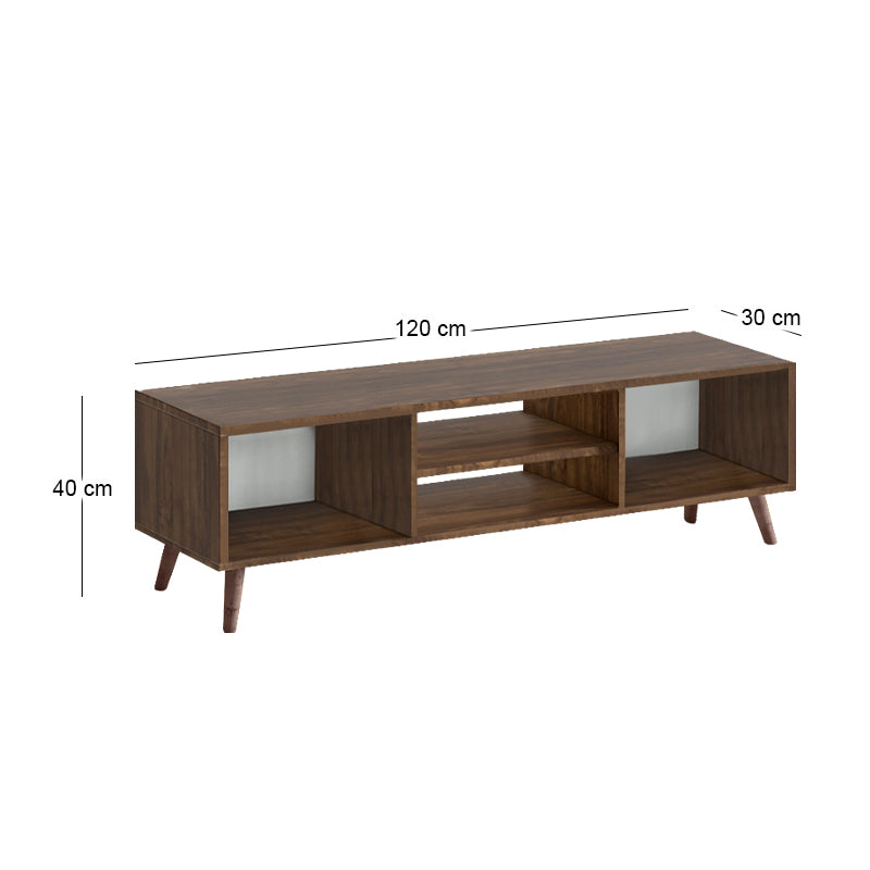 Έπιπλο τηλεόρασης Loren  χρώμα καρυδί 120x30x40εκ. - Pakobazaar