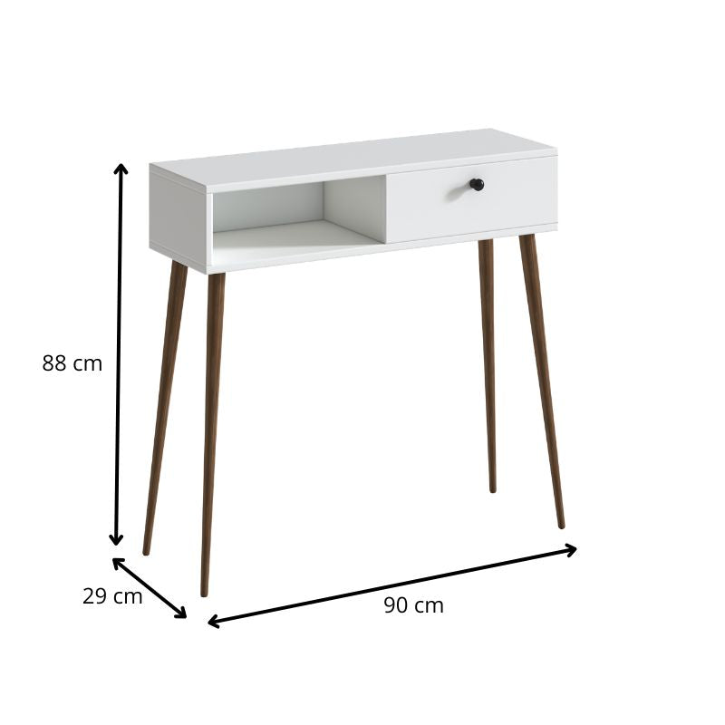 Κονσόλα Napoli  χρώμα λευκό 90x29x88εκ. - Pakobazaar