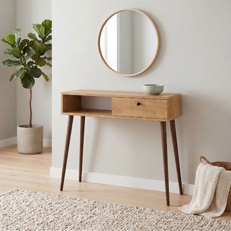 Κονσόλα Napoli  χρώμα sapphire oak 90x29x88εκ. - Pakobazaar