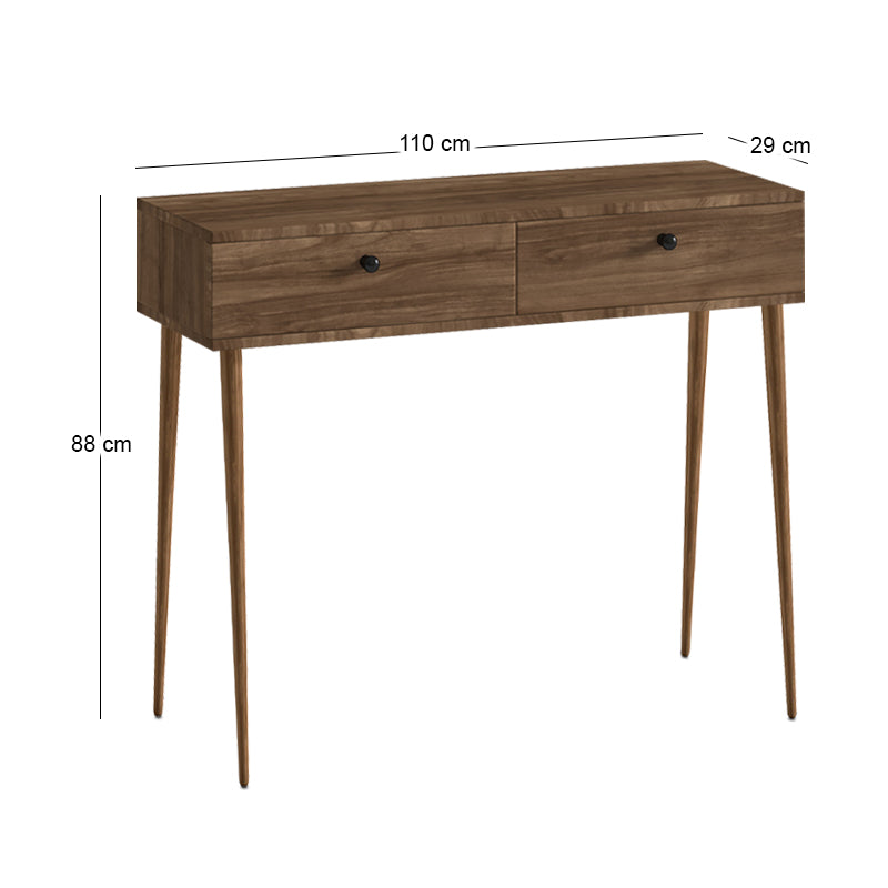Κονσόλα Alis  χρώμα καρυδί 110x29x88εκ. - Pakobazaar