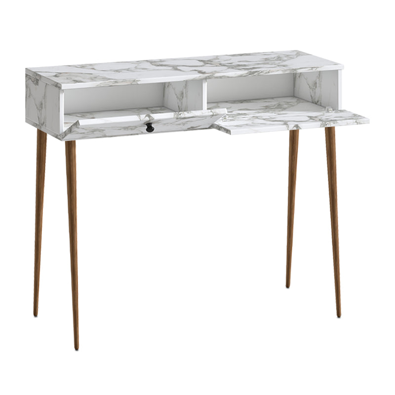 Κονσόλα Alis  χρώμα λευκό εφέ μαρμάρου 110x29x88εκ. - Pakobazaar