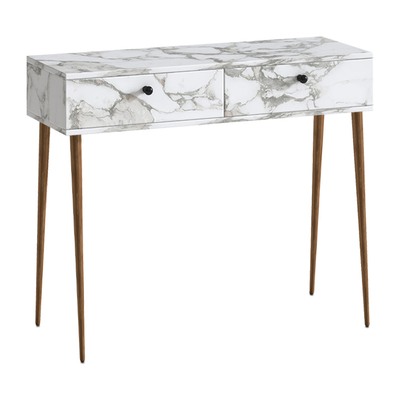 Κονσόλα Alis  χρώμα λευκό εφέ μαρμάρου 110x29x88εκ. - Pakobazaar