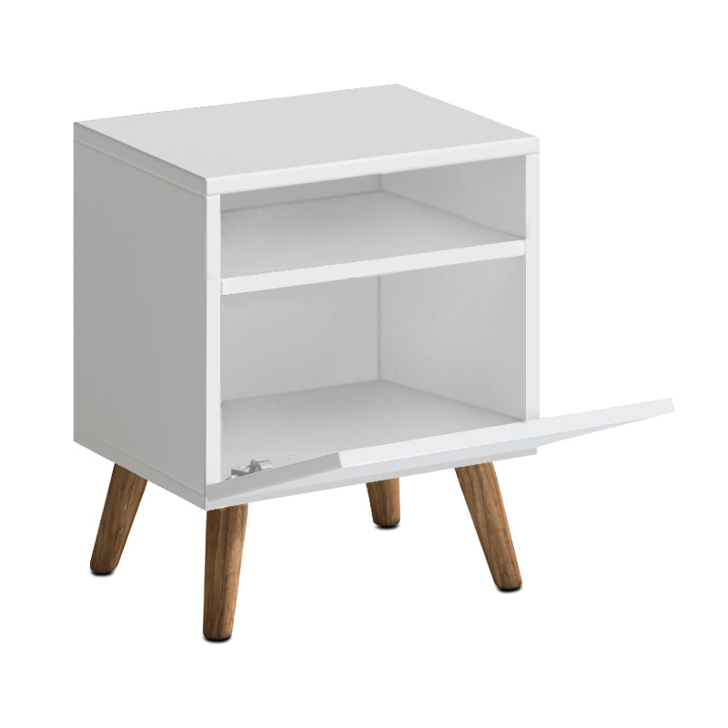 Κομοδίνο Sole  χρώμα λευκό 40x30x47,6εκ. - Pakobazaar