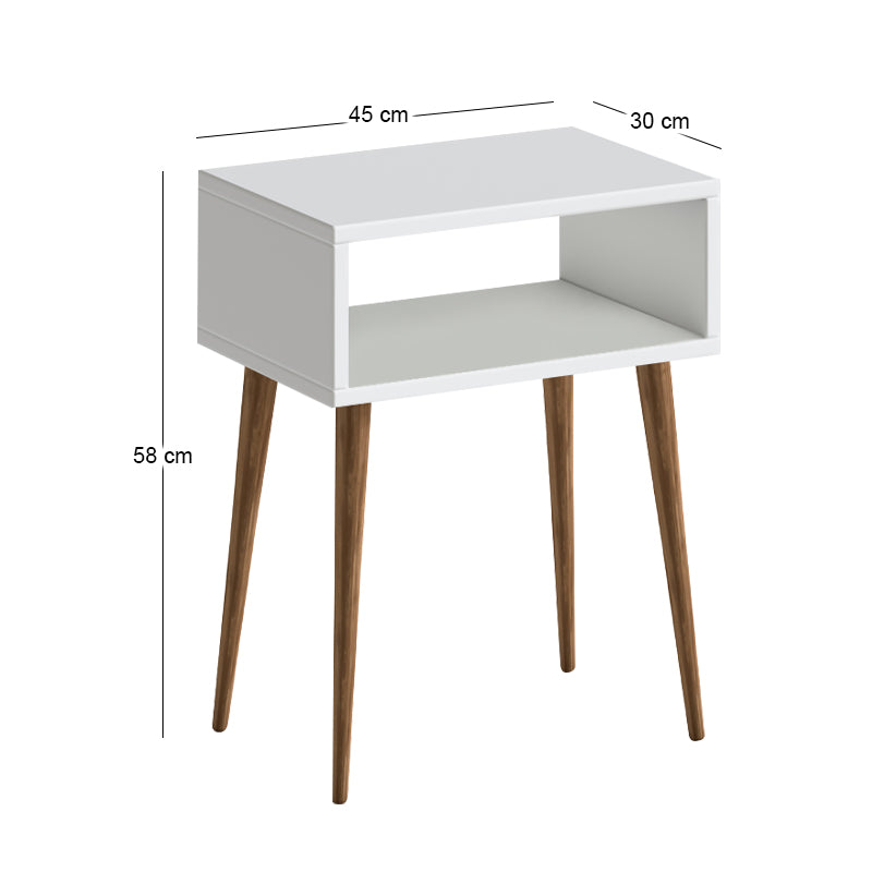 Κομοδίνο Gola  χρώμα λευκό 45x30x58εκ. - Pakobazaar