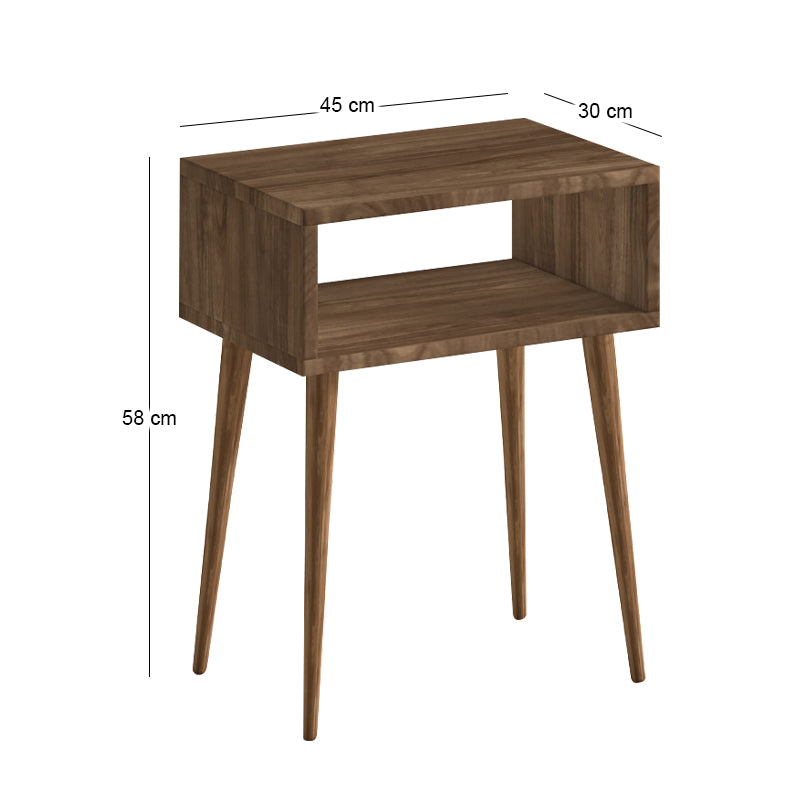 Κομοδίνο Gola  χρώμα καρυδί 45x30x58εκ. - Pakobazaar