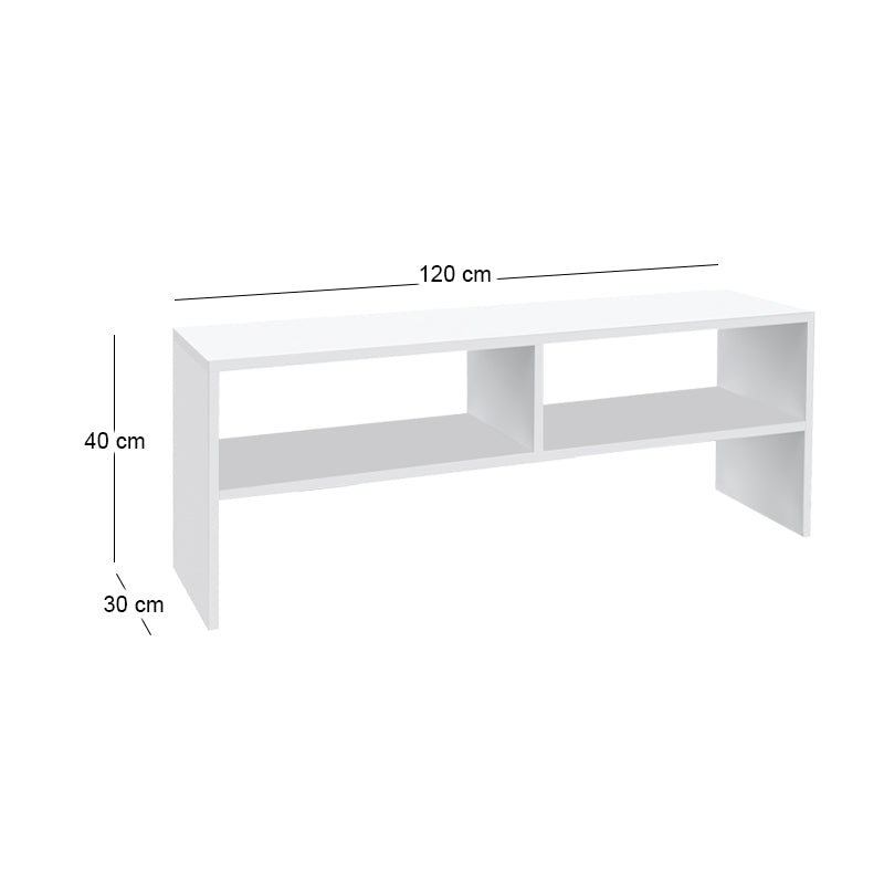 Έπιπλο τηλεόρασης Beirut  χρώμα λευκό 120x30x40εκ.