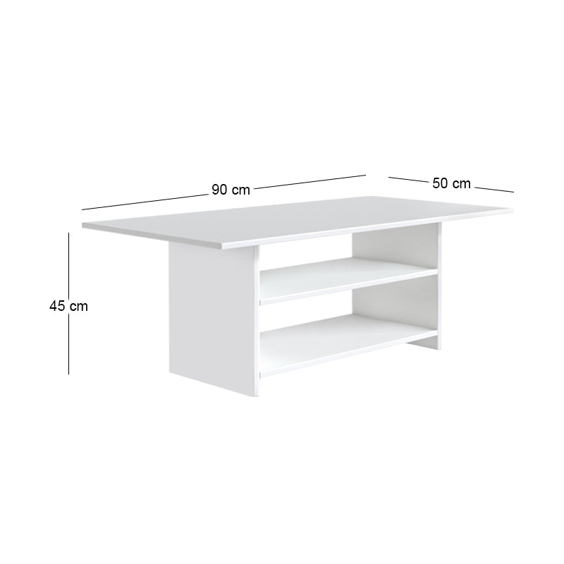 Τραπεζάκι σαλονιού Dallas  χρώμα λευκό 90x50x45εκ.