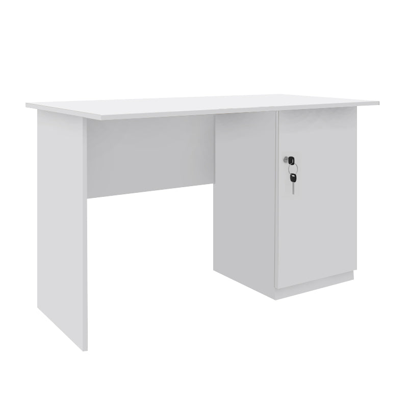 Γραφείο εργασίας με κλειδαριά Moto  χρώμα λευκό 110x60x75εκ.