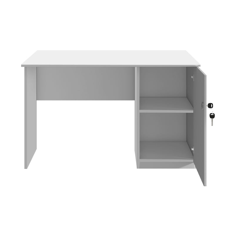 Γραφείο εργασίας με κλειδαριά Moto  χρώμα λευκό 120x80x75εκ.