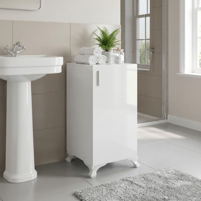 Ντουλάπι με κλειδαριά Rene  χρώμα λευκό 29x29x68εκ.