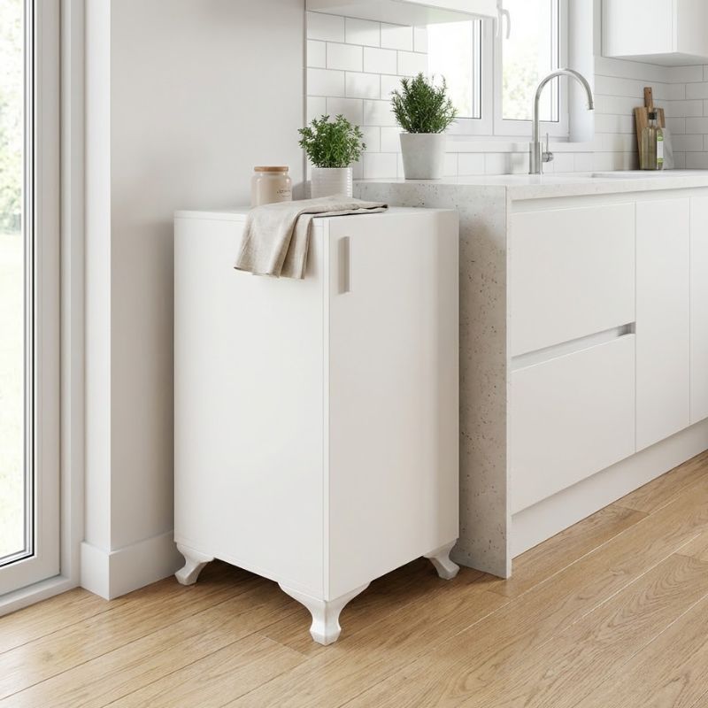 Ντουλάπι με κλειδαριά Rene  χρώμα λευκό 29x29x68εκ.