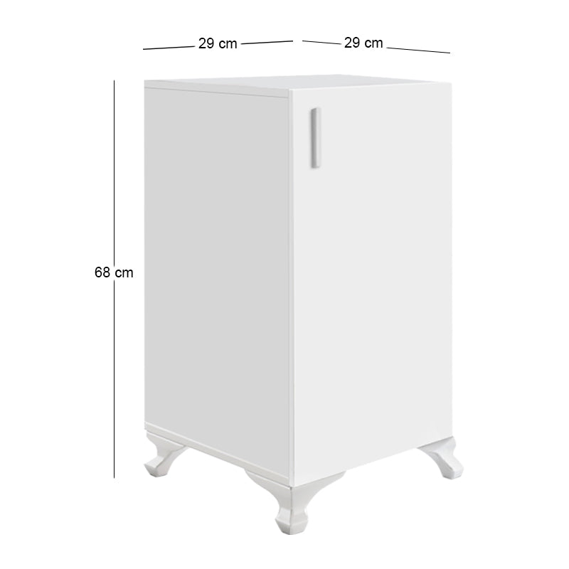 Ντουλάπι με κλειδαριά Rene  χρώμα λευκό 29x29x68εκ.