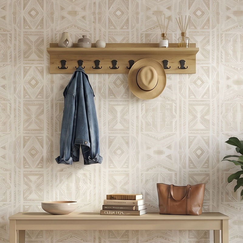 Κρεμάστρα τοίχου Vettini  χρώμα sapphire oak 100x12x20εκ. - Pakobazaar
