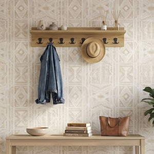 Κρεμάστρα τοίχου Vettini  χρώμα sapphire oak 100x12x20εκ. - Pakobazaar
