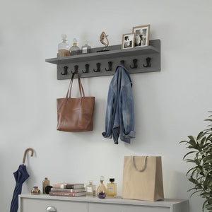 Κρεμάστρα τοίχου Vettini  χρώμα ανθρακί 100x12x20εκ. - Pakobazaar