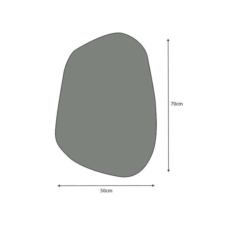 Καθρέπτης τοίχου Denza  χρώμα λευκό 50x70x2,2εκ.