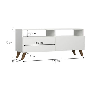 Έπιπλο τηλεόρασης Inci  χρώμα λευκό 120x35x50εκ.