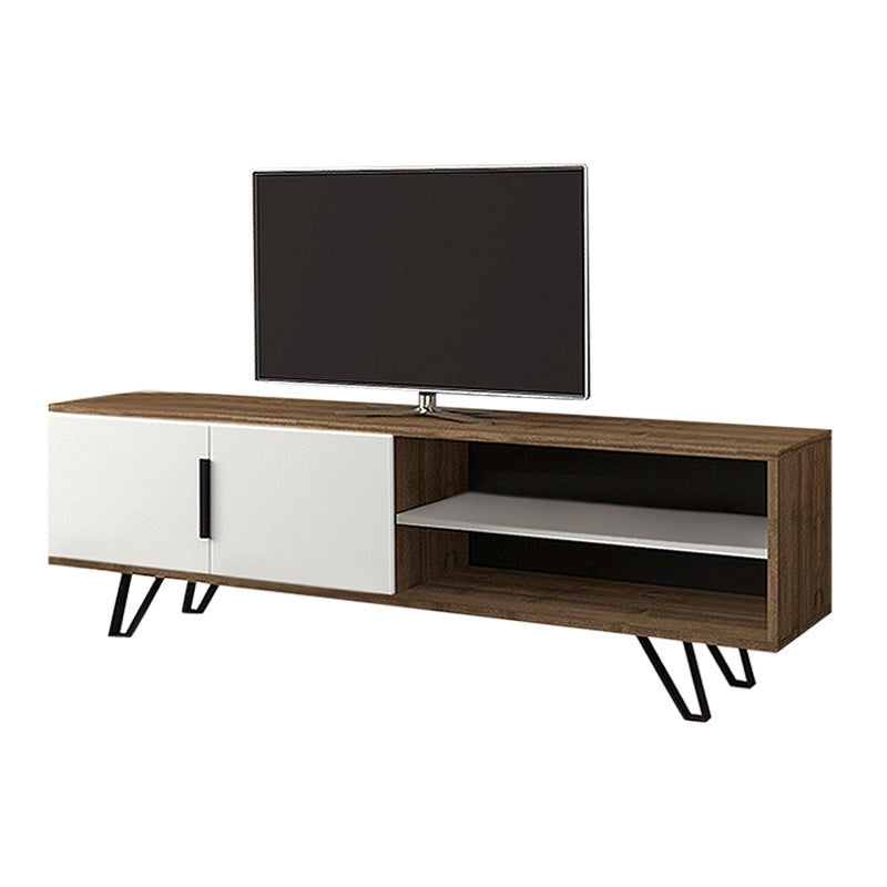 Έπιπλο τηλεόρασης Foot  χρώμα καρυδί - λευκό 160x35x49εκ. - Pakobazaar