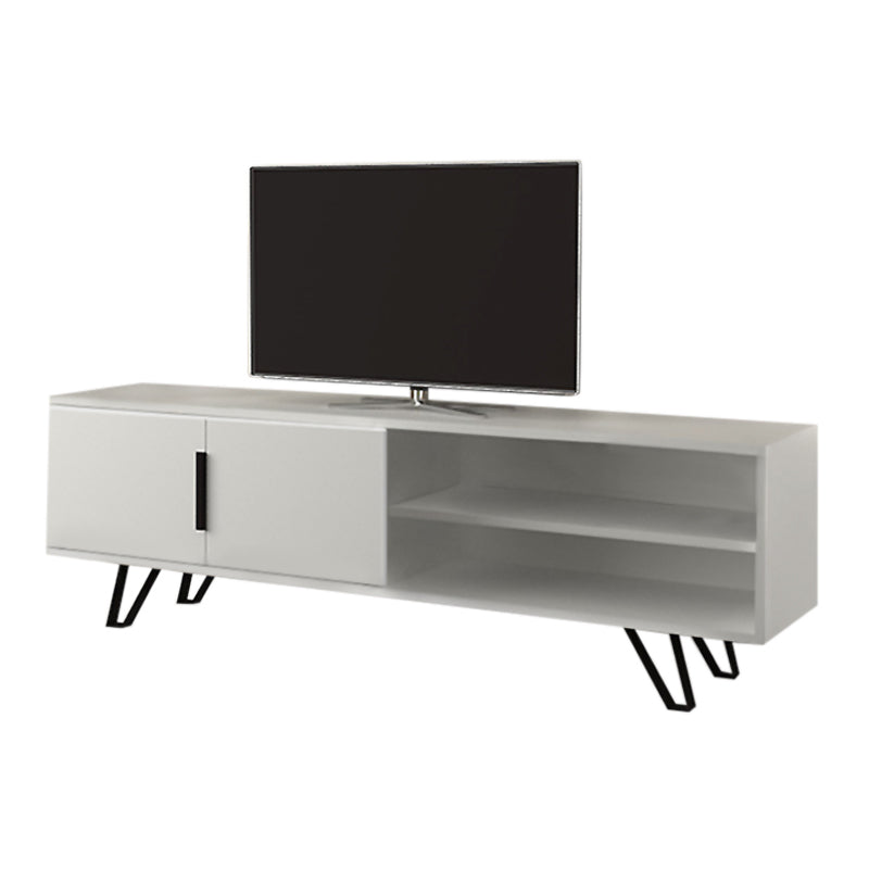 Έπιπλο τηλεόρασης Foot  χρώμα λευκό 160x35x49εκ.