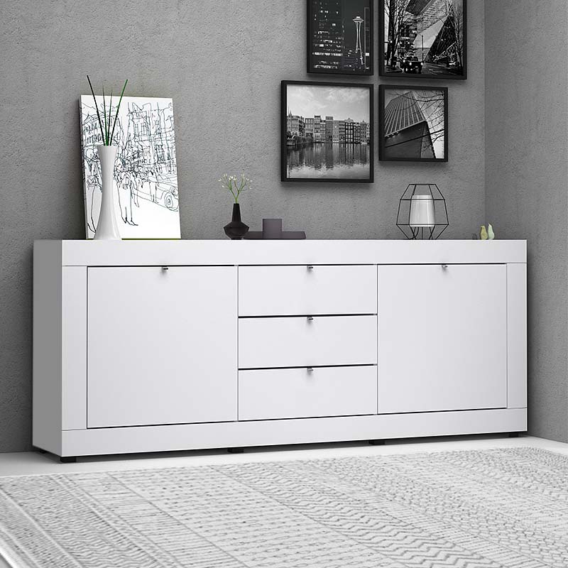 Μπουφές Ocean  χρώμα λευκό 210x45x86εκ.