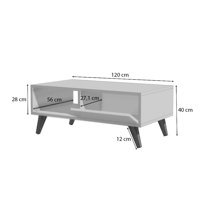 Τραπεζάκι σαλονιού Aster  χρώμα φυσικό οξιάς 120x56x40εκ. - Pakobazaar