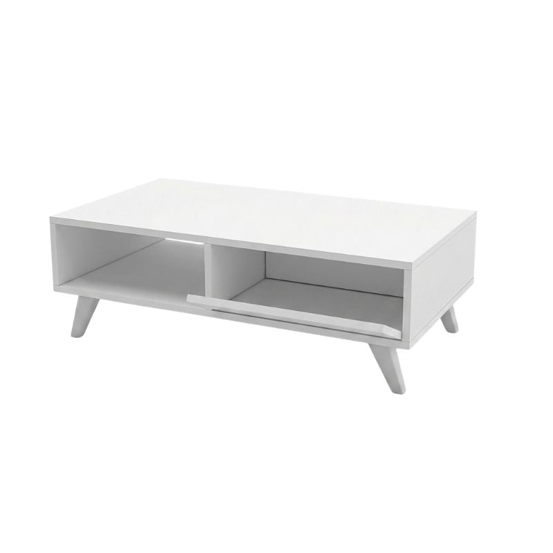 Τραπεζάκι σαλονιού Aster  χρώμα λευκό 120x56x40εκ. - Pakobazaar