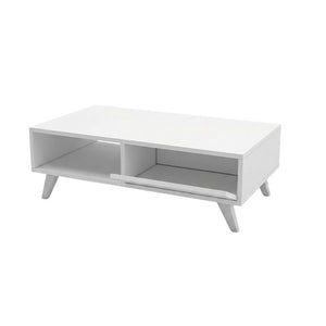 Τραπεζάκι σαλονιού Aster  χρώμα λευκό 120x56x40εκ. - Pakobazaar