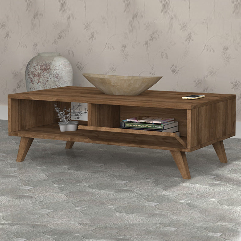 Τραπεζάκι σαλονιού Aster  χρώμα καρυδί 120x56x40εκ. - Pakobazaar