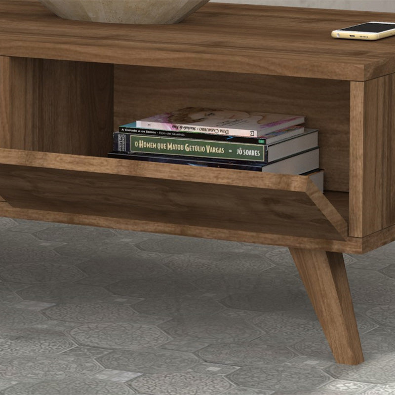 Τραπεζάκι σαλονιού Aster  χρώμα καρυδί 120x56x40εκ. - Pakobazaar