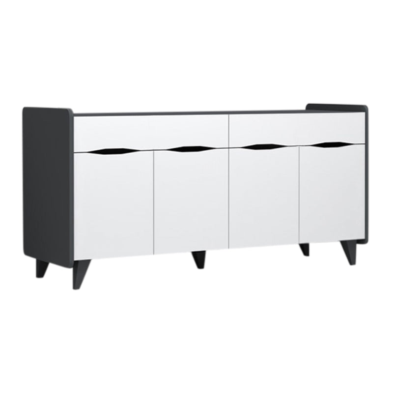 Μπουφές Sila  χρώμα λευκό - ανθρακί 140x45x72εκ.