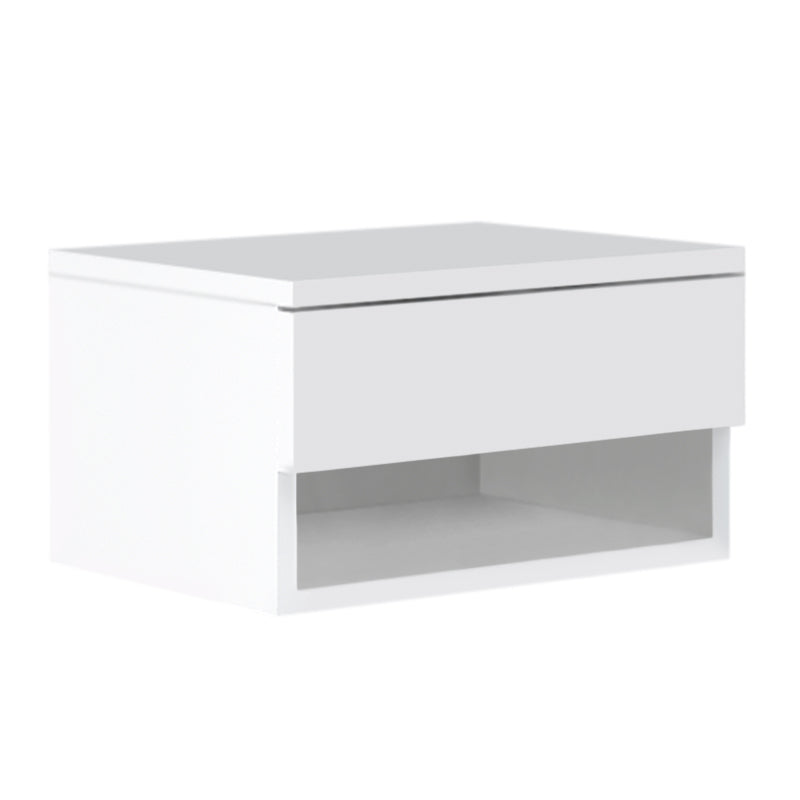Κομοδίνο επιτοίχιο Mary  χρώμα λευκό 40x30x23εκ. - Pakobazaar