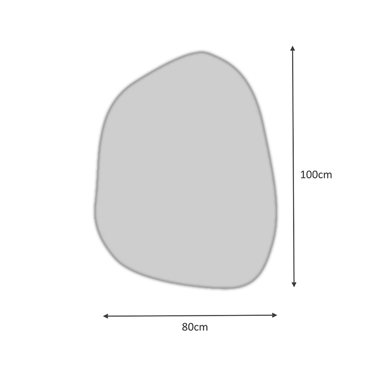 Καθρέπτης τοίχου Denza  χρώμα λευκό 100x80x2,2εκ.