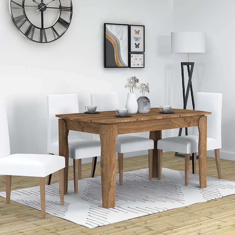 Τραπέζι Marlon  επεκτεινόμενο χρώμα καρυδί 140+40x80x76εκ.