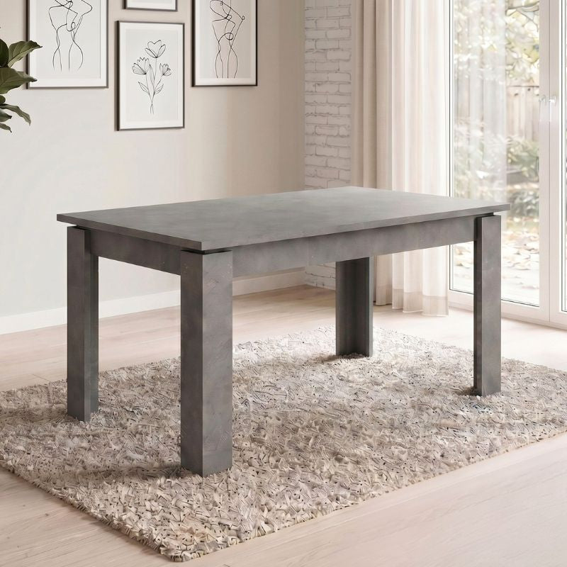 Τραπέζι Denzel  χρώμα γκρι σκυροδέματος 120x80x76εκ. - Pakobazaar