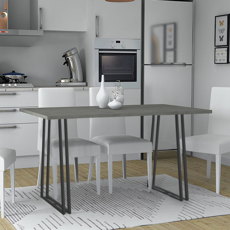 Τραπέζι Gable  χρώμα γκρι σκυροδέματος 140x80x76εκ. - Pakobazaar