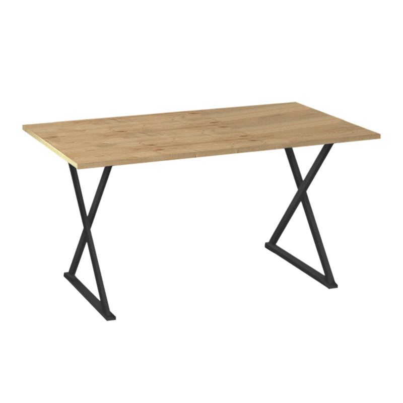 Τραπέζι Bette  χρώμα φυσικό οξιάς - ανθρακί 140x80x76εκ.