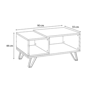 Τραπεζάκι σαλονιού Don  χρώμα φυσικό οξιάς 90x55x44εκ. - Pakobazaar