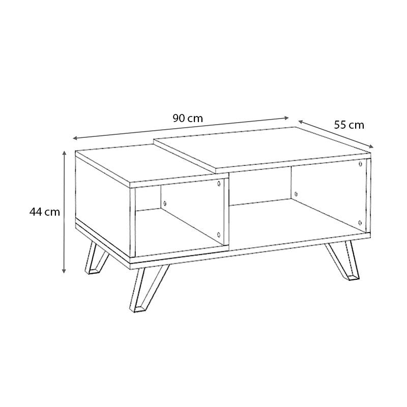 Τραπεζάκι σαλονιού Don  χρώμα φυσικό οξιάς 90x55x44εκ. - Pakobazaar