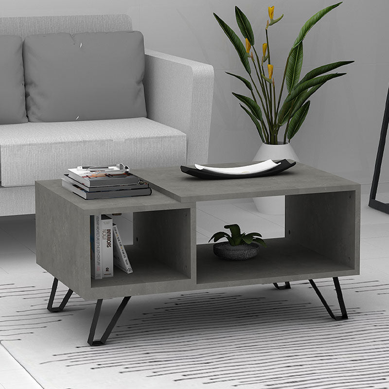 Τραπεζάκι σαλονιού Don  χρώμα γκρι σκυροδέματος 90x55x44εκ.