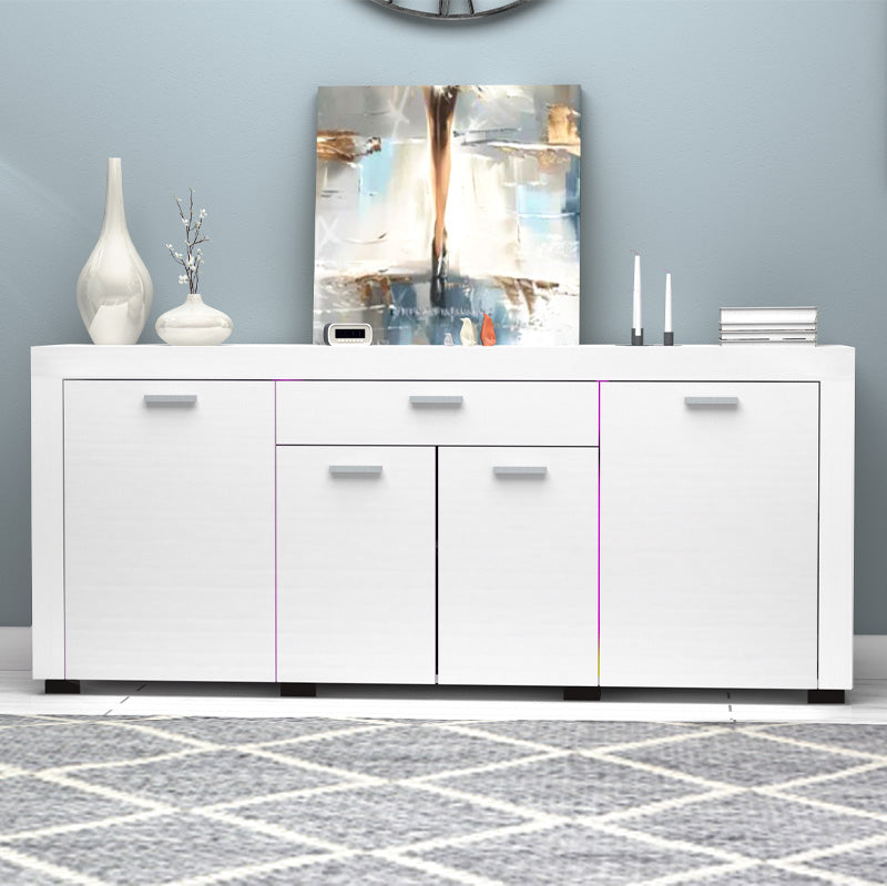 Μπουφές Joseph  χρώμα λευκό 177x40x76εκ. - Pakobazaar