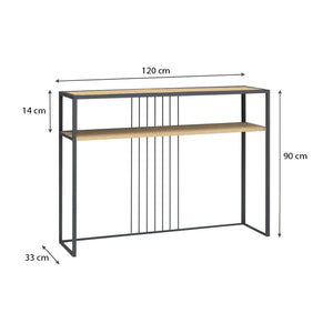 Κονσόλα Kary  χρώμα φυσικό οξιάς 120x33x90εκ.
