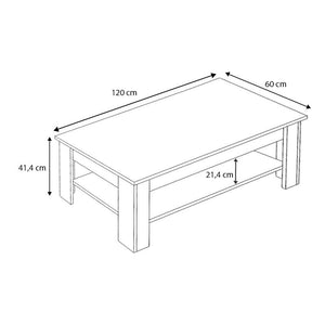 Τραπεζάκι σαλονιού Spello  χρώμα φυσικό οξιάς 120x60x41,4εκ. - Pakobazaar