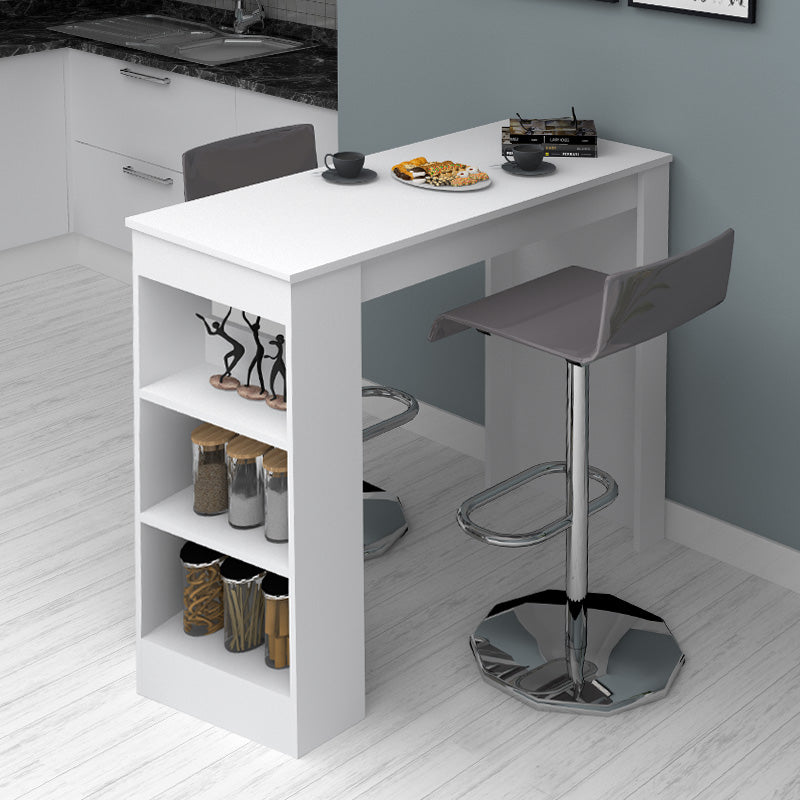 Τραπέζι μπαρ Deep  χρώμα λευκό 120x50x100εκ. - Pakobazaar