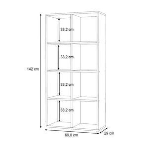 Βιβλιοθήκη Anser  χρώμα λευκό 69,8x29x142εκ. - Pakobazaar