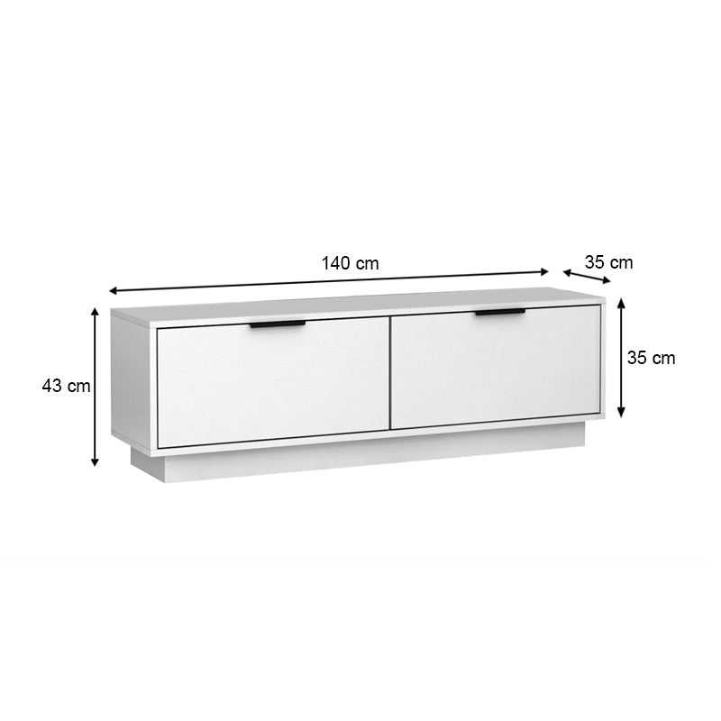 Έπιπλο τηλεόρασης Lisa  χρώμα λευκό 140x35x43cm. - Pakobazaar