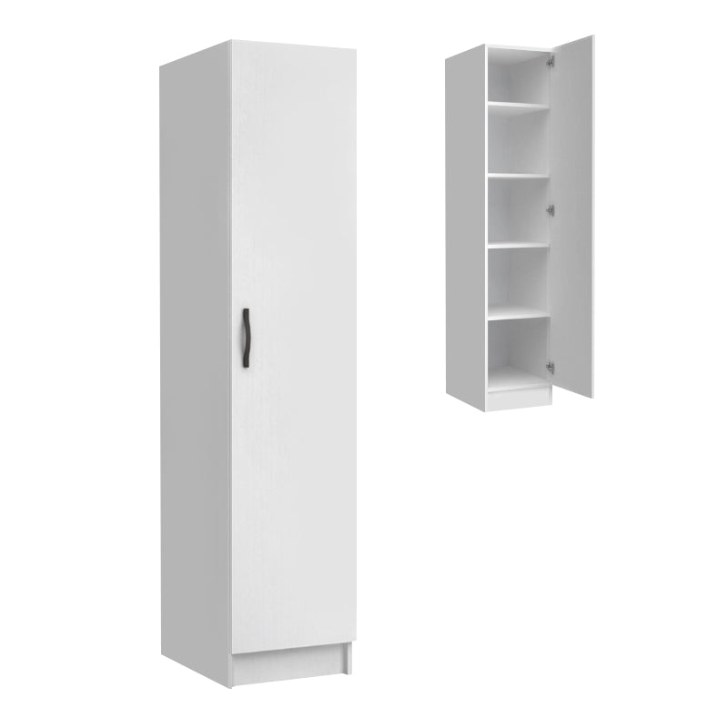 Ντουλάπα ρούχων Ricardo  μονόφυλλη χρώμα λευκό 40x51,8x181εκ.