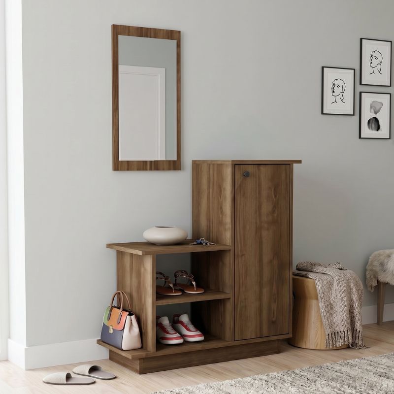 Έπιπλο εισόδου Cute  χρώμα καρυδί 90x35x95εκ. - Pakobazaar